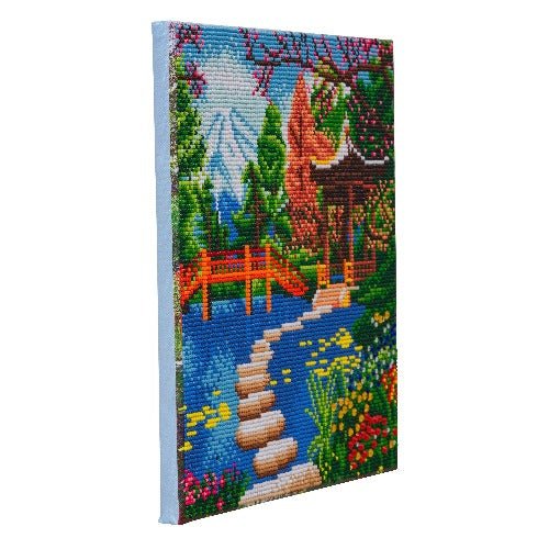Gardens of Fuji Crystal Art canvas kit side view