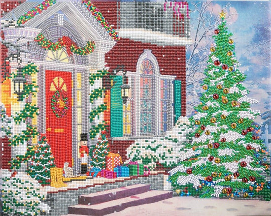 Christmas House 40x50cm Crystal Art Kit Front View