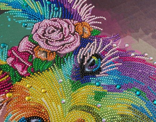 "Rainbow Smiles" (special crystals) Crystal Art Kit 40x50cm Close Up