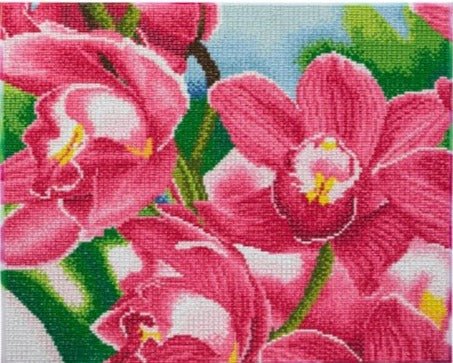 'Blooming Orchids' 40x50cm Crystal Art Kit - Front View