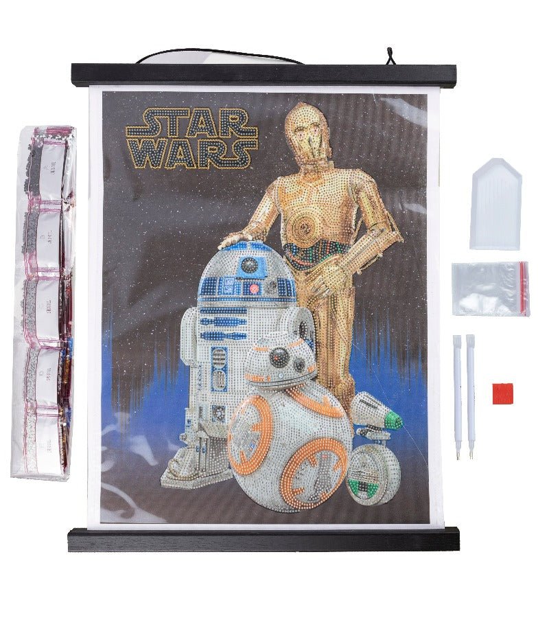 Droids, 35x45cm Crystal Art Scroll Kit