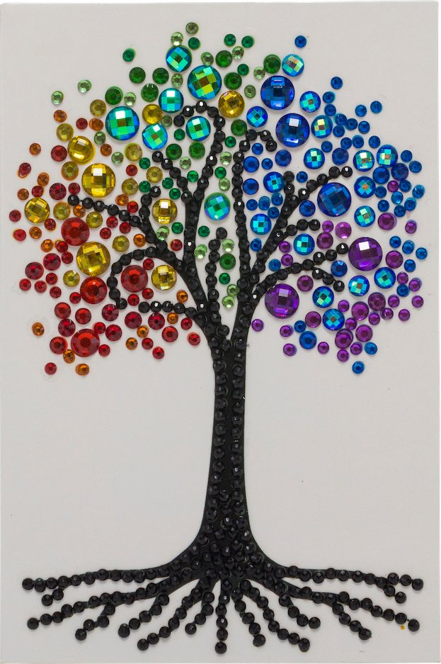 Rainbow Tree, 10x15cm Crystal Art Card