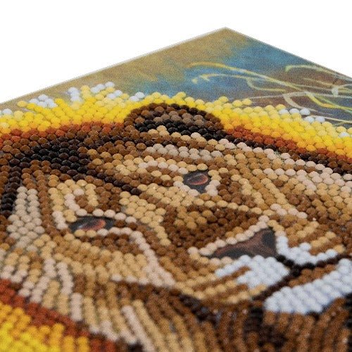 "Resting Lion" Crystal Art Card Kit