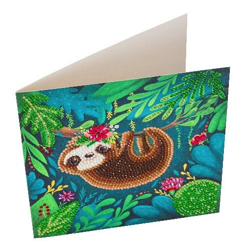 "Sloth" Crystal Art Card Kit