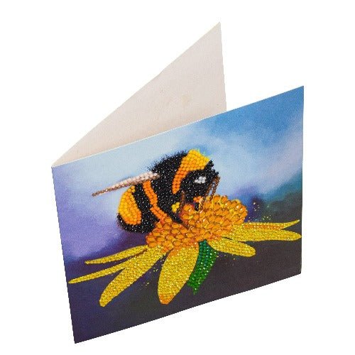 "Bumblebee" Crystal Art Card 18x18cm