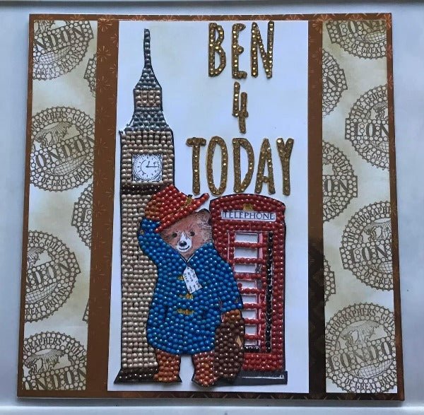 Paddington Bear Crystal Art A5 Stamp Set - Sightseeing in London