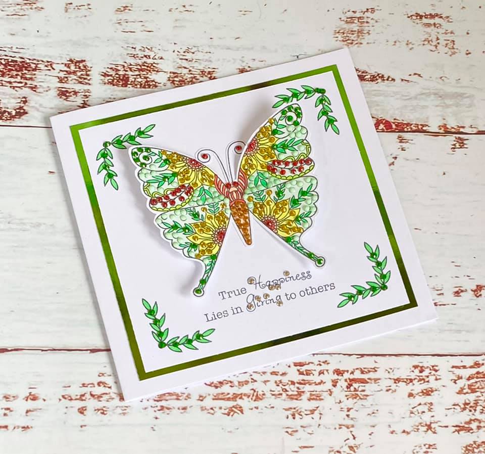 Craft Buddy Crystal Art Bombay Butterfly A6 Stamp set