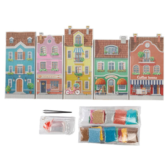 Crystal Art Foldable Everyday Village Scene Content