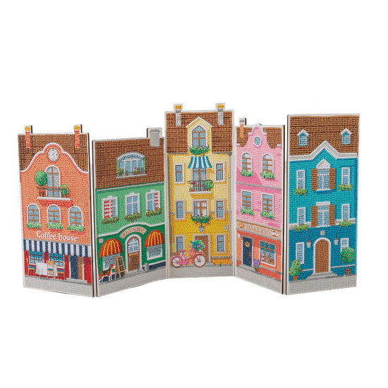 Crystal Art Foldable Everyday Village Scene Front