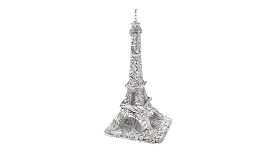 "Eiffel Tower" 3D Colour Me Puzzle Kit