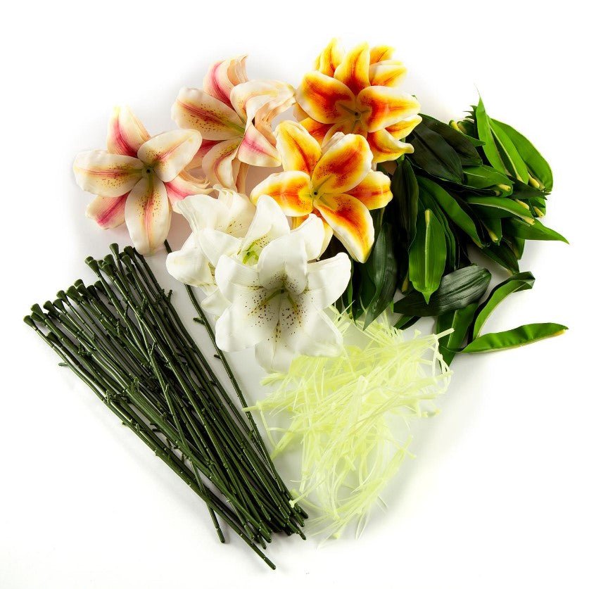 Forever Flowerz Luscious Lilies with Stems and Leaves