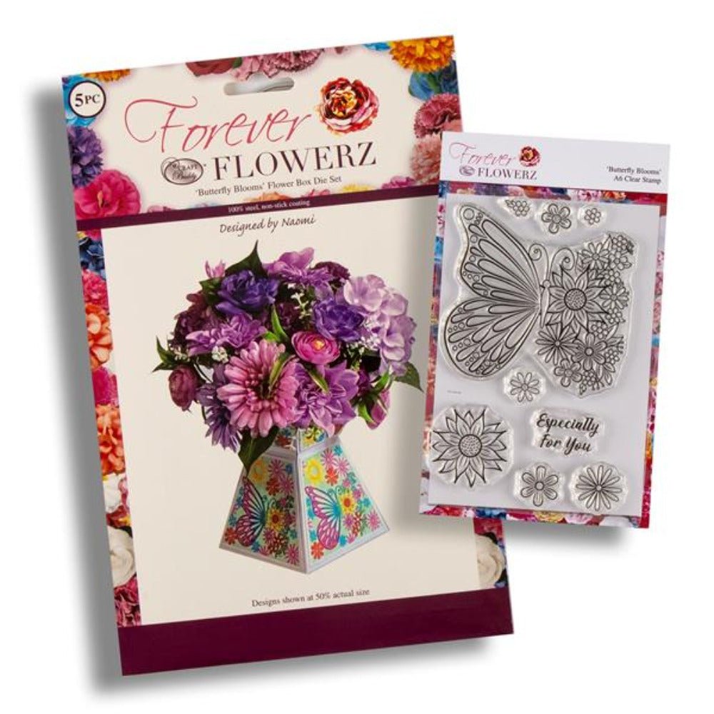 Forever Flowerz Butterfly Blooms Flower Box Die and Stamp Set