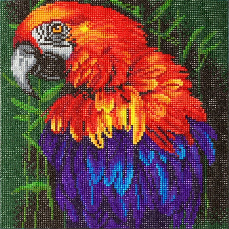 "Tropical Bird" Crystal Art Kit 30x30cm Front 
