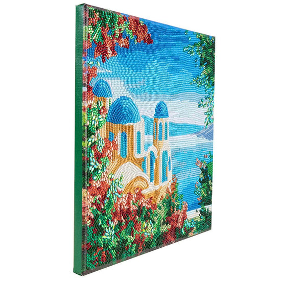 “Grecian View” Crystal Art Canvas Kit 30x30cm