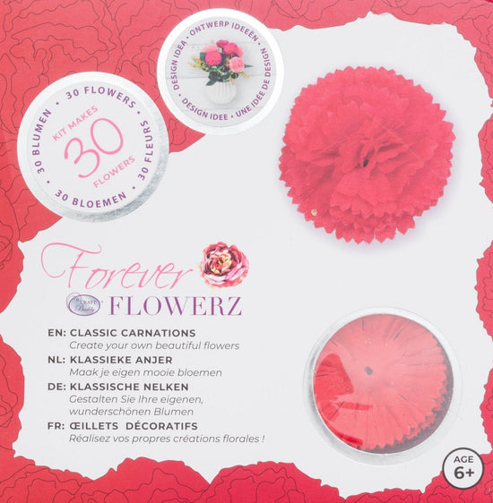 Flower Making Kit - Classic Carnations - RED