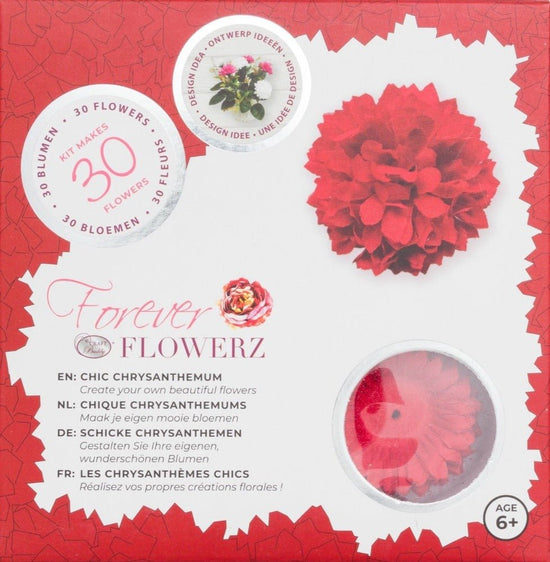 Flower Making Kit - Chic Chrysanthemums - RED - FF02RD