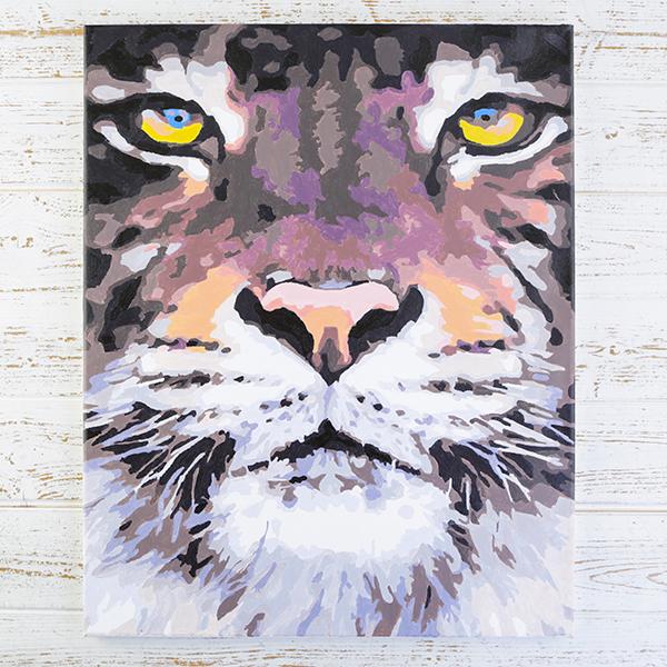 "Tiger Roar" Paint by Numbers Framed Kit 40x50cm
