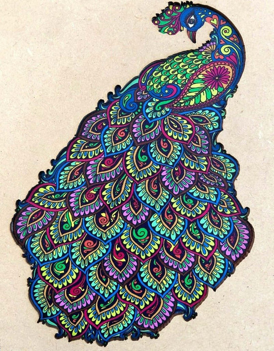 "Peacock" Wooden Puzzle A3