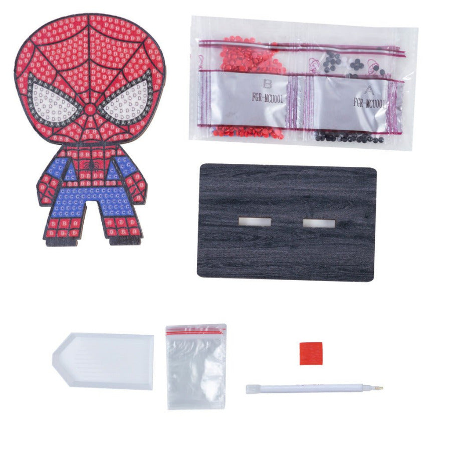 Spiderman Diamond Art Buddies Kit Contents