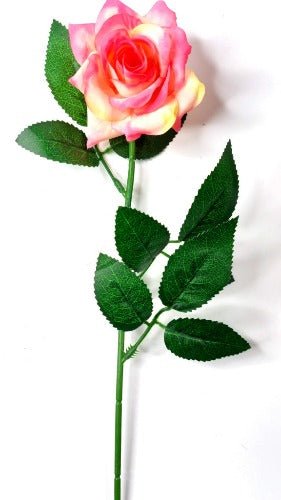 Forever Flowerz Large Romantic Roses with Stems - Sweet Coral