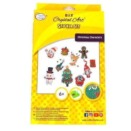 "Christmas Characters" Crystal Art Sticker Set of 10