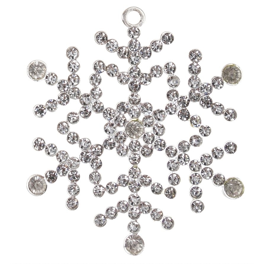 "Christmas" Crystal Art Hanging Metal Ornaments Kit x8 snowflake