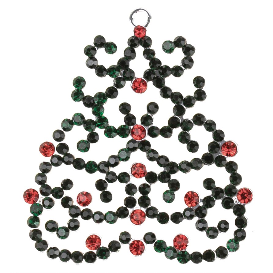 "Christmas" Crystal Art Hanging Metal Ornaments Kit x8 tree