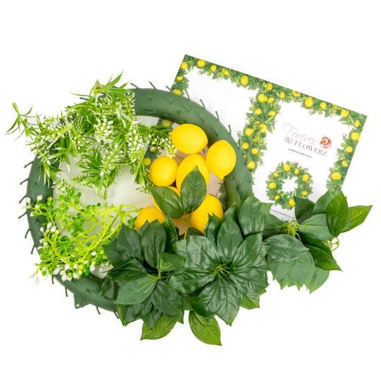 Forever Flowerz Lemon Wreath Contents