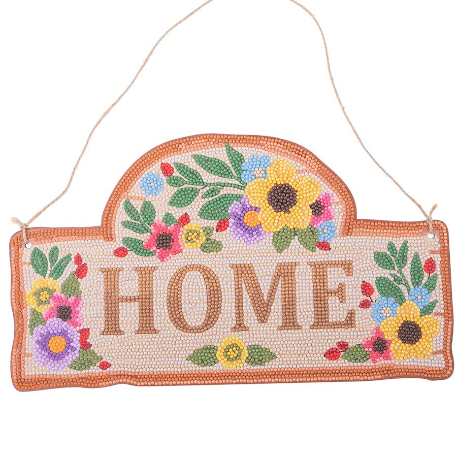 Home crystal art sign