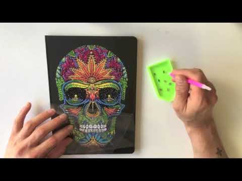 "Skull" Crystal Art Notebook Kit 26x18cm
