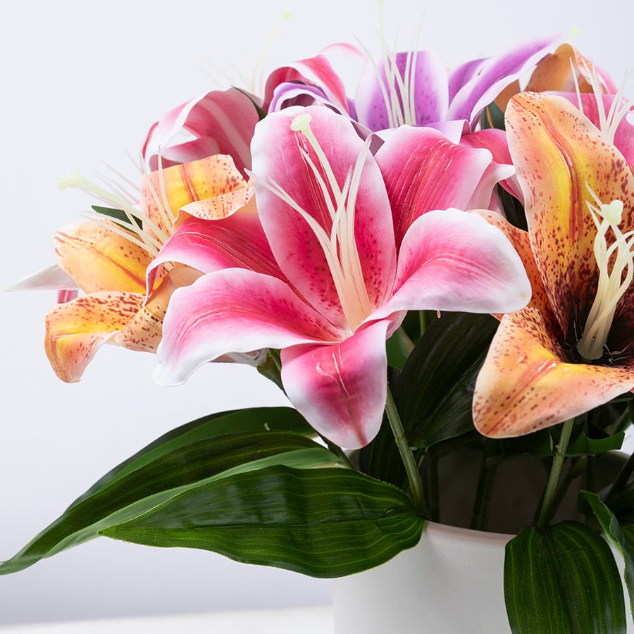 Luscious lilies forever flowerz romantic collection close up