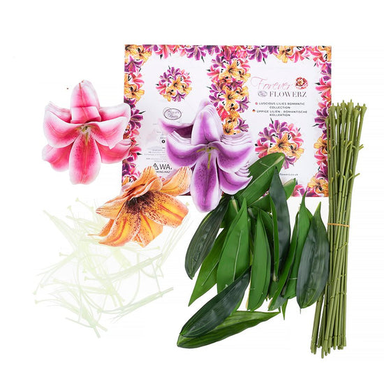 Luscious lilies forever flowerz romantic collection contents