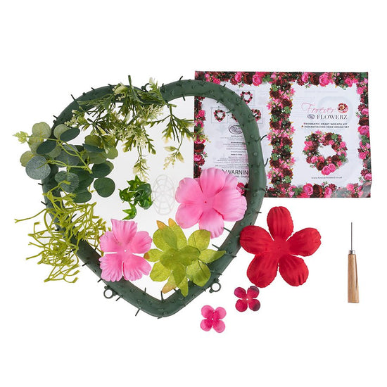 "Romantic Heart" Forever Flowerz Wreath contents