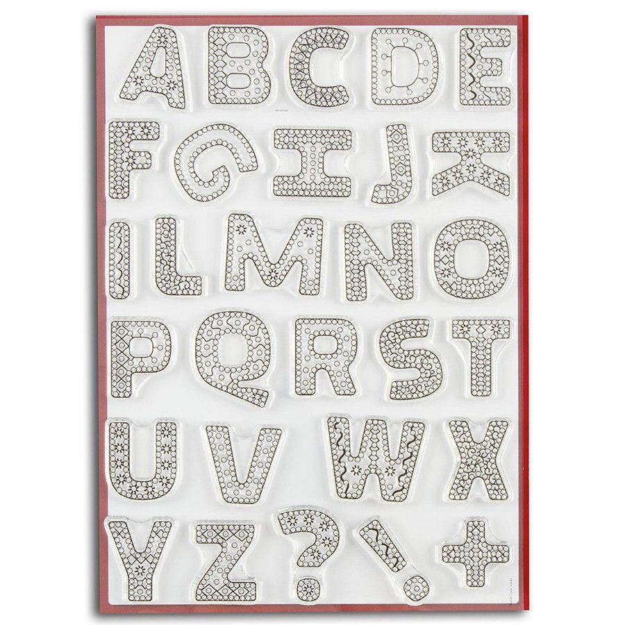 "Sparkalicious Cookie" Crystal Art Alphabet A4 Stamp Set