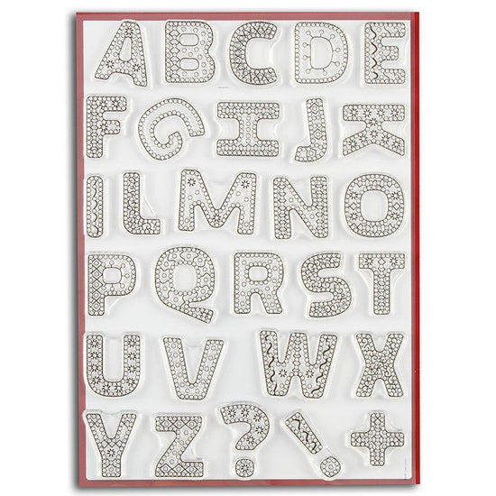 "Sparkalicious Cookie" Crystal Art Alphabet A4 Stamp Set
