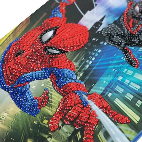 spiderman crystal art notebook front cover